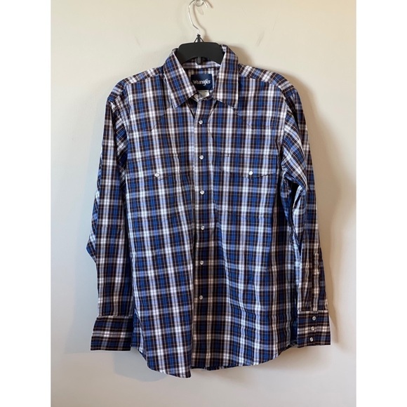 Wrangler size large pearl snap rodeo western shirt work wear - Picture 4 of 16